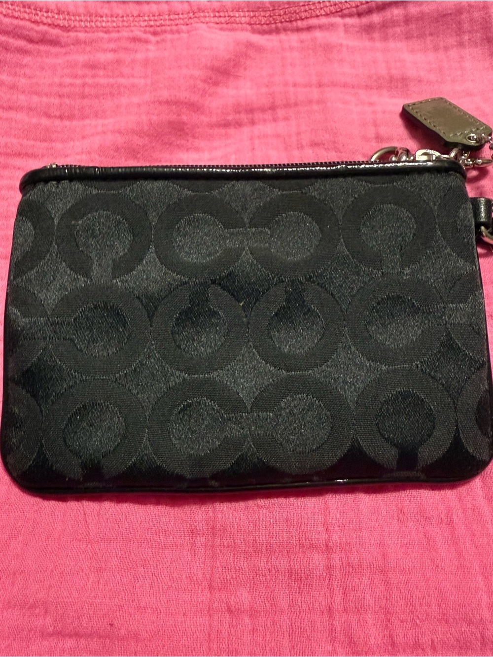 Coach Black Signature Wristlet - Picture 5 of 9